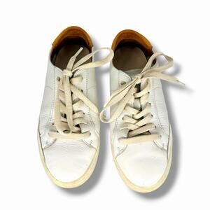 Soludos Ibiza Women's Casual Sneakers Size 5.5 Med, White Leather Shoes